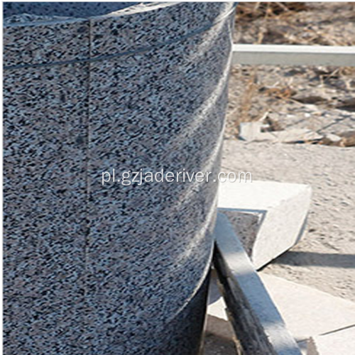 Naturalny granitowy kamienny cylinder w kształcie budynku